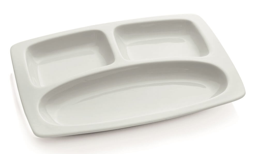 Three-piece porcelain trays for food 4924003