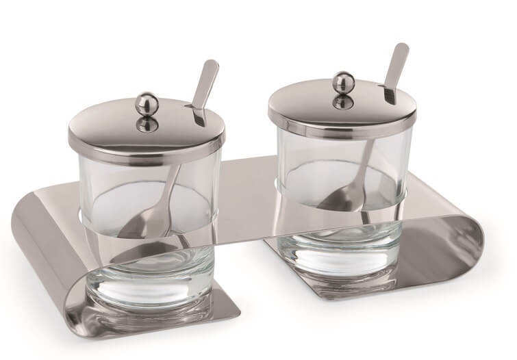 Set bestehend aus zwei Gläsern für Parmesan, Marmelade 1498002
