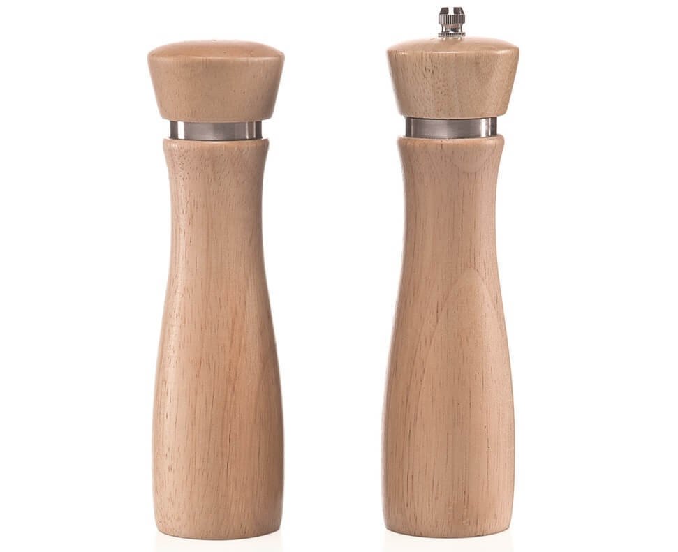 Modern design light wood pepper mills, salt shakers