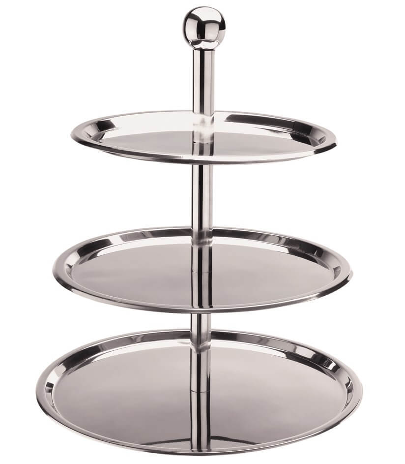 Stainless steel three-level stands 1418003