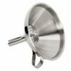 Stainless steel funnels with handle and removable strainer