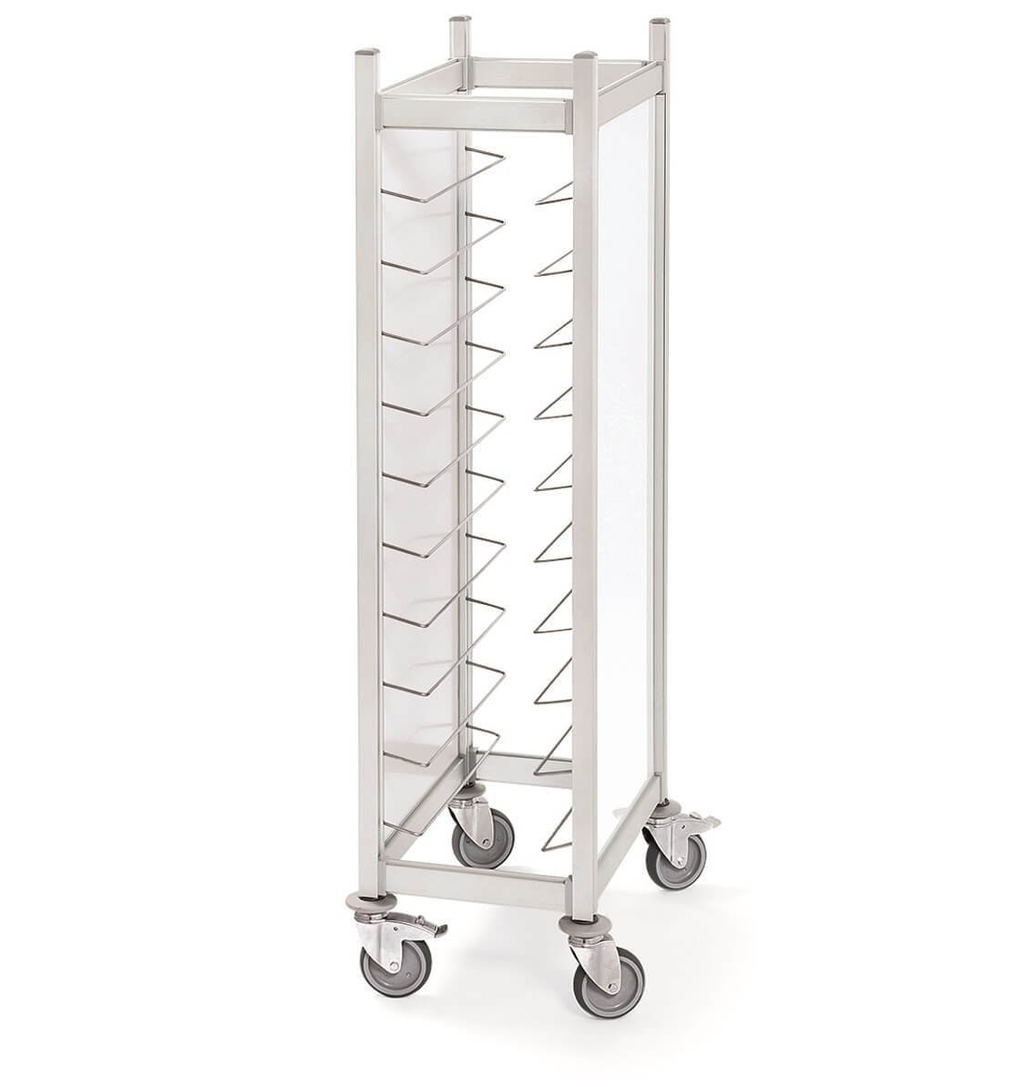 Aluminum trolley for GN dishes and trays