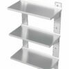 Reinforced, triple, height-adjustable shelves for equipment