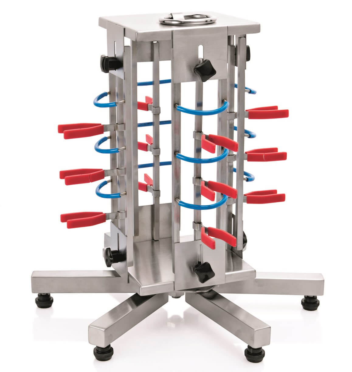 Rotating stainless steel racks for 12 plates