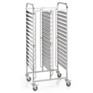 Double trolleys for GN containers and trays