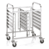 Double trolleys for GN containers and trays