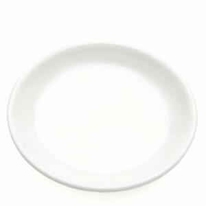 Round melamine plates for serving