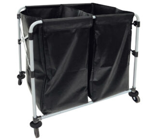 Two-part collapsible laundry carts