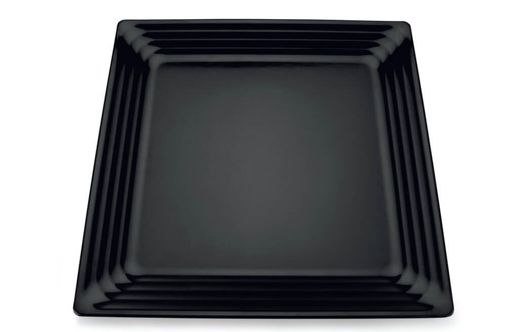 Black melamine plates