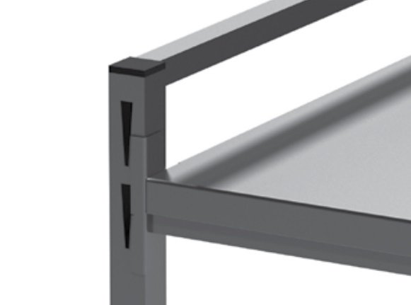 Prefab racks with stainless steel shelves