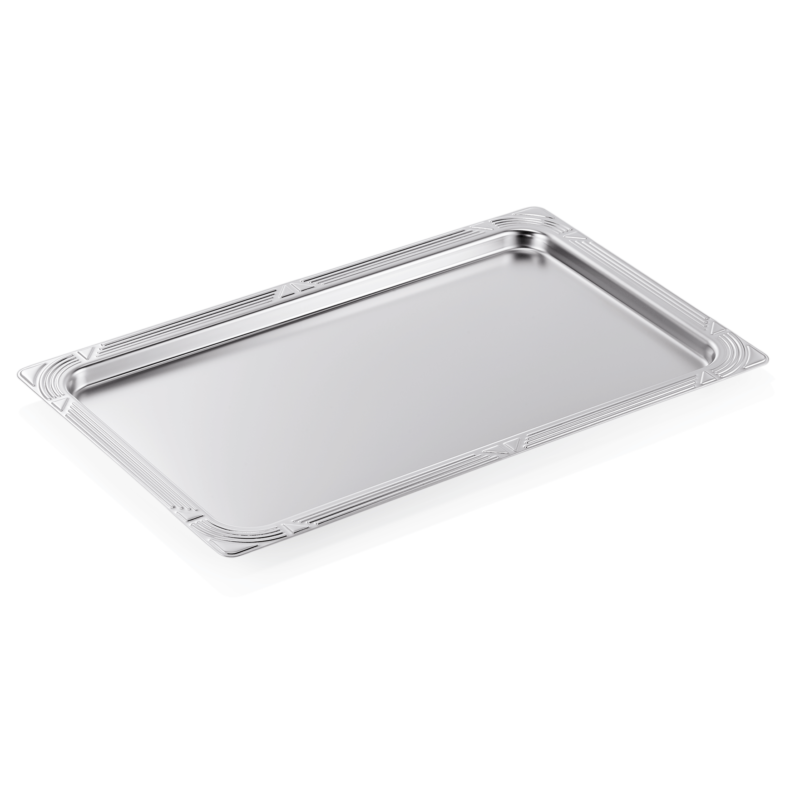 Stainless steel tray, serving tray, stainless steel 18/10