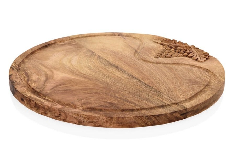 Round mango wood serving tables