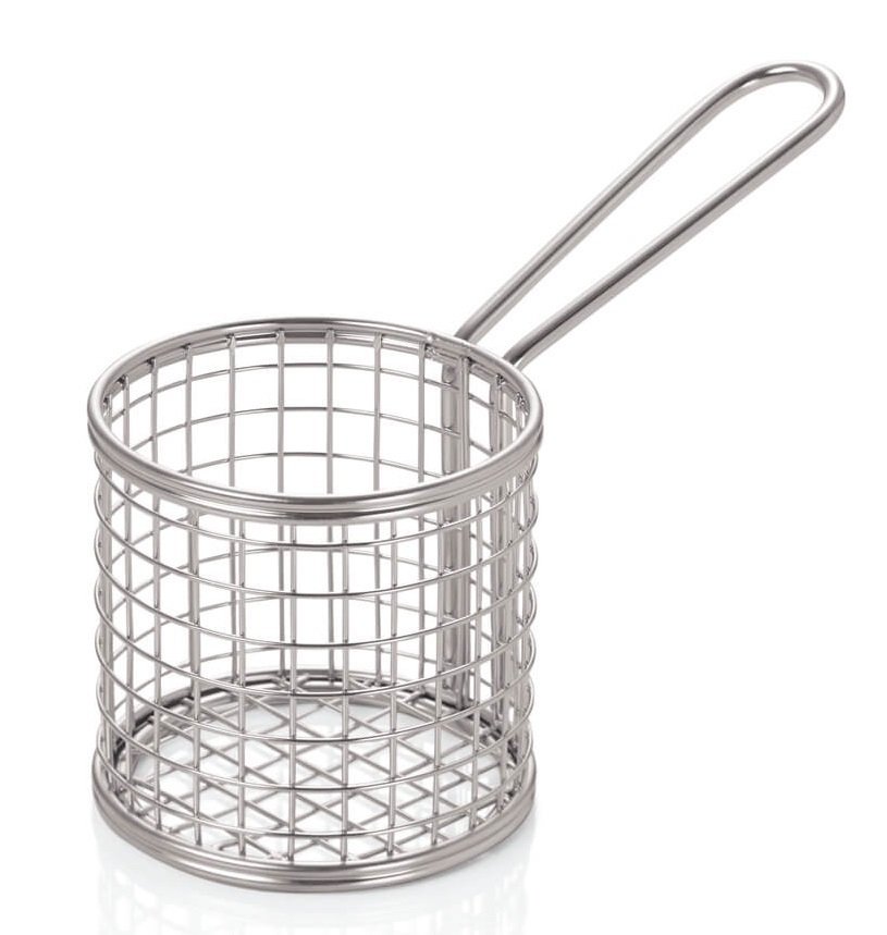 Stainless steel serving baskets