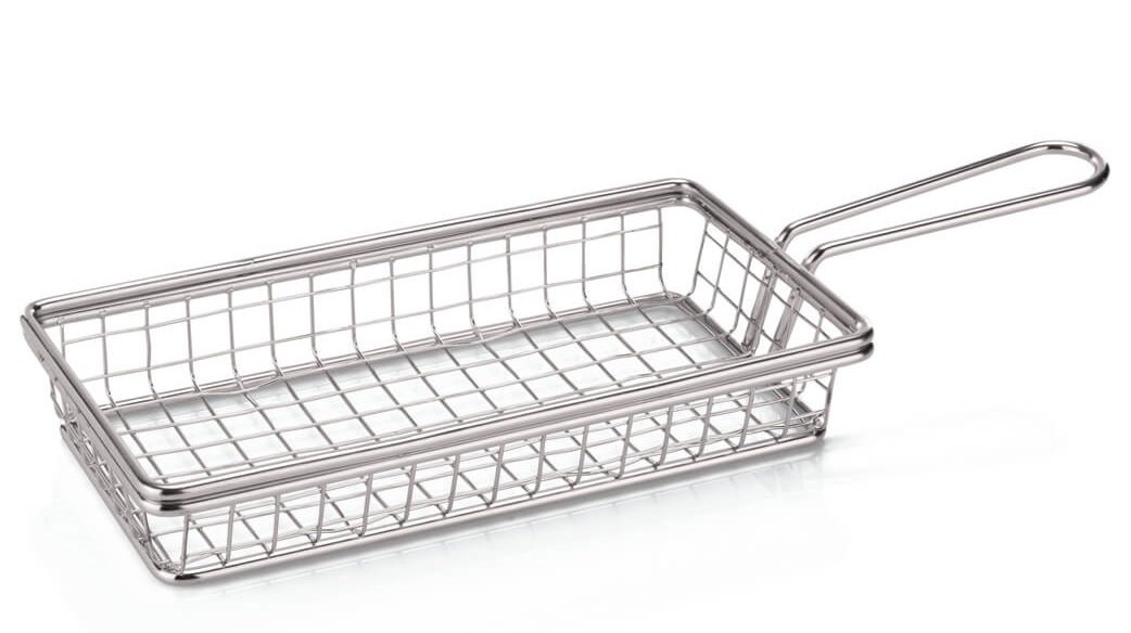 Stainless steel serving baskets