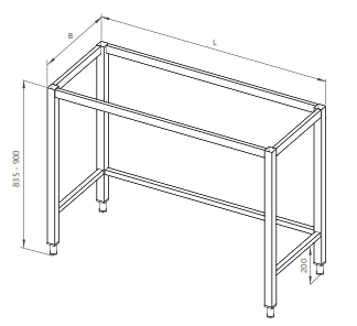 Table frame drawing