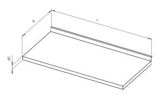 Drawing of the table top for the bar