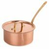 1,7l copper coated bowls with long handle and lid 2003161
