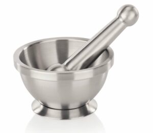 stainless steel mortar and pestle