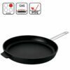 Aluminum pans with non-stick PTFE coating, stainless steel handle