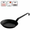 Iron banded pan with long handle