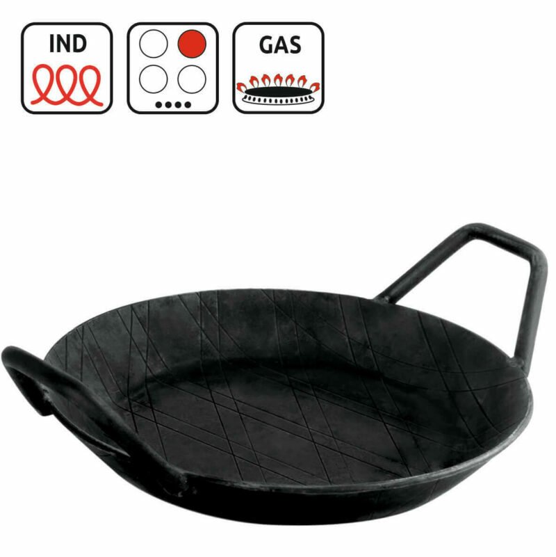 Iron banded pans with two handles