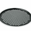Perforated pizza tins with non-stick coating