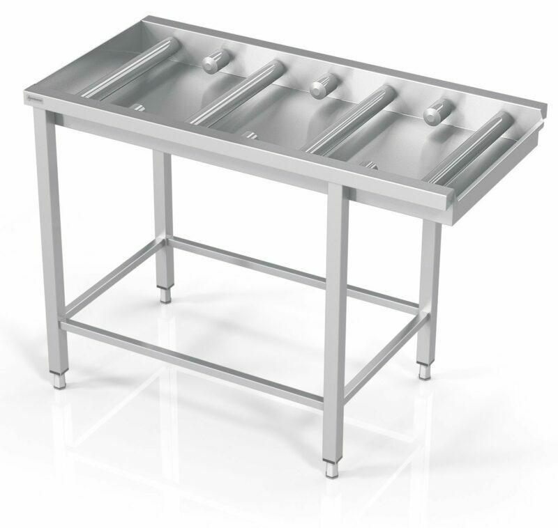 Tables pour lave-vaisselle avec roulettes et cadre pour étagère modulable