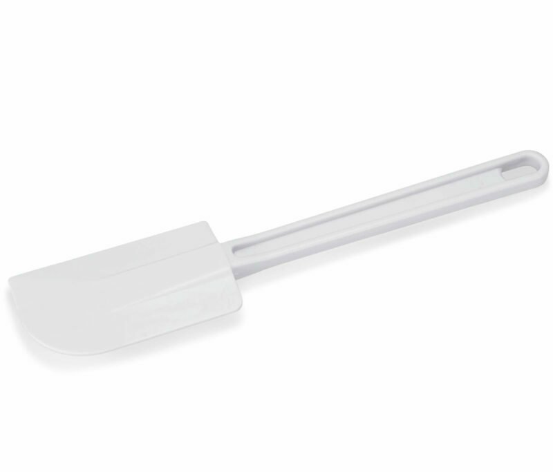 Rubber spatula with plastic handle