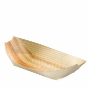 BALSA wood boats for snacks S0041