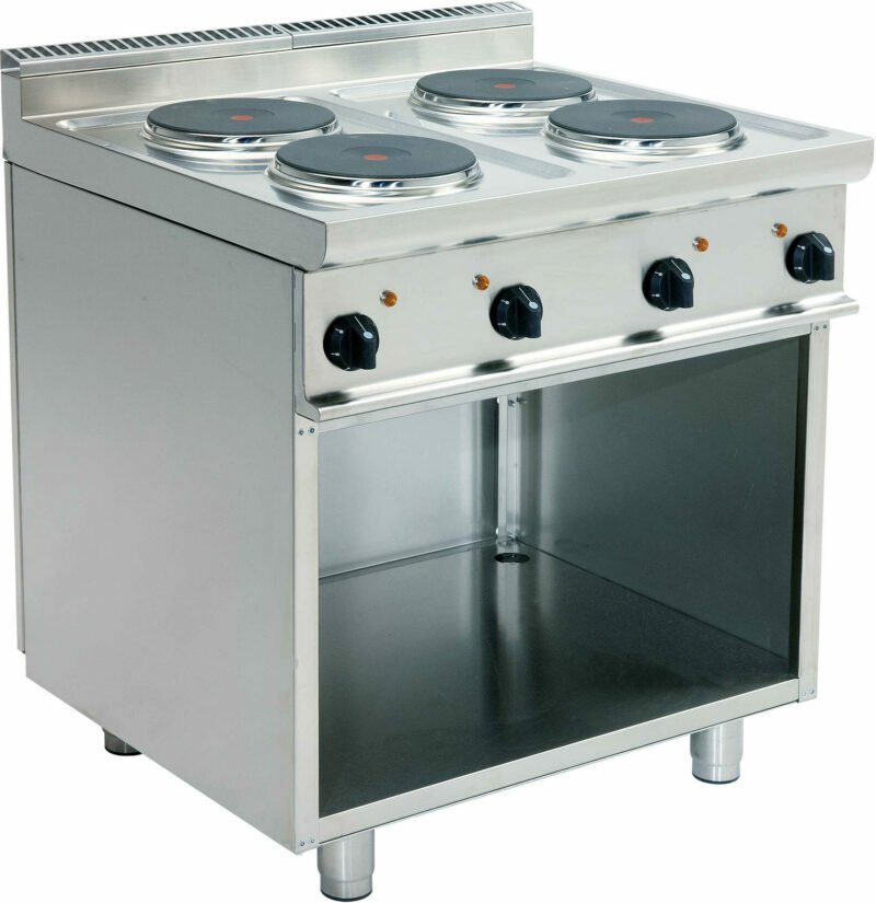 An electric stove with 4 hotplates is being built