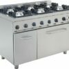 Built-in gas stove with electric oven and shelf