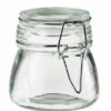 Glass jars with snap-on lids