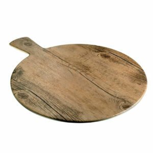 Round wood texture melamine serving tables T8314