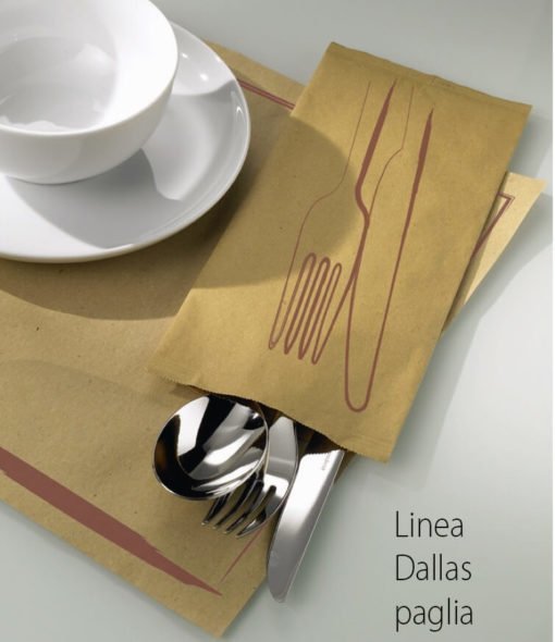 Yellow envelopes cutlery T2152_2