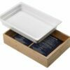 Bamboo boxes with cooling elements and melamine tray