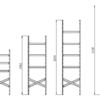 Stelažų stovų horizontalių bei diagonalių skaičius