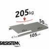 METALSISTEM galvanized steel rack Super1 shelves 1050x500mm