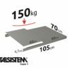 METALSISTEM galvanized steel rack Super1 shelves 1050x700mm