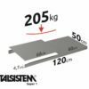 METALSISTEM galvanized steel rack Super1 shelves 1200x500mm