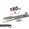 METALSISTEM galvanized steel rack Super1 shelves 1350x320mm