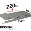 METALSISTEM galvanized steel rack Super1 shelves 1500x700mm
