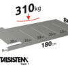 METALSISTEM galvanized steel rack Super1 shelves 1800x800mm