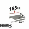 METALSISTEM galvanized steel rack Super1 shelves 600x500mm