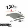 METALSISTEM galvanized steel rack Super1 shelves 600x700mm