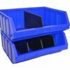 Plastic boxes Bull4D with partitions, stacked on top of each other