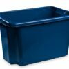 55l Mėlynos spalvos plastikinės dėžės NORDIC 600x400x350mm 75500600
