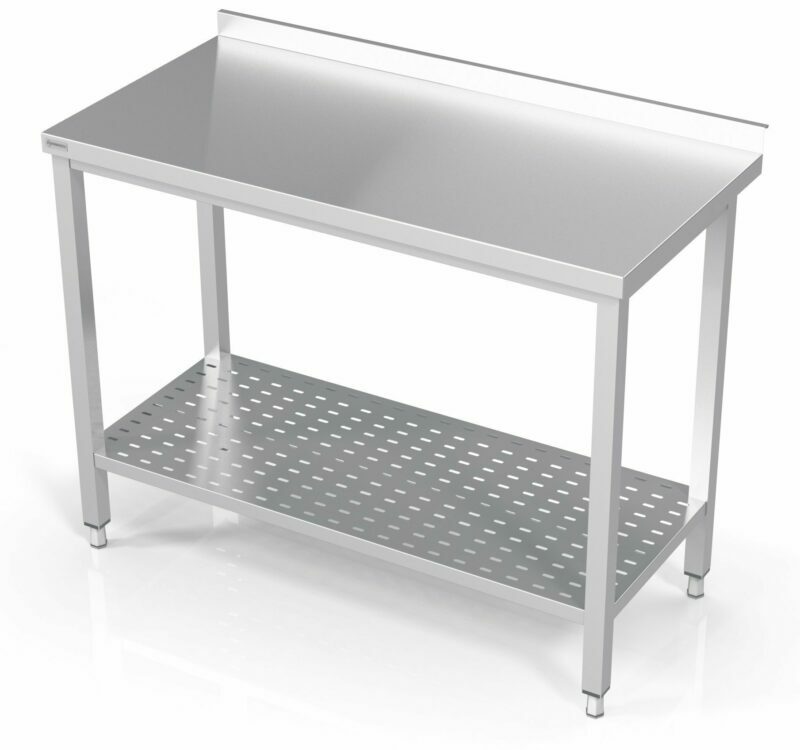 Table with perforated shelf