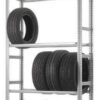 Galvanized steel racks for tires and rims