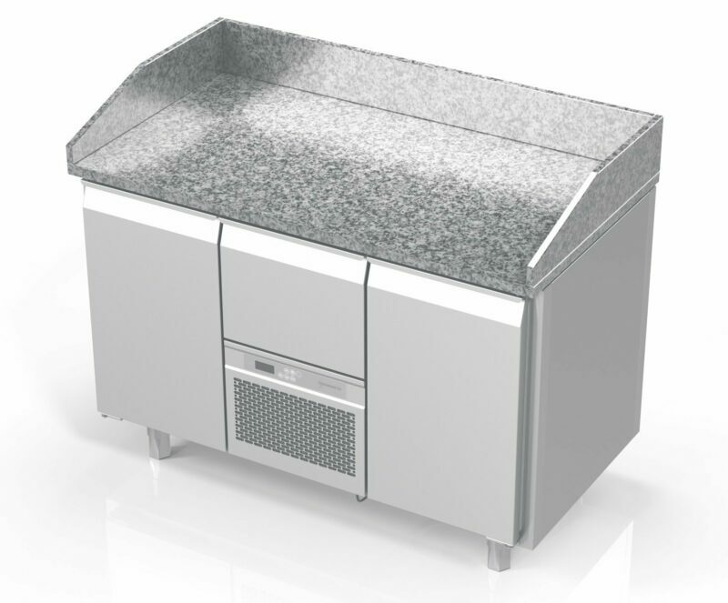 2 1/2 Refrigerated cabinet with granite counter top