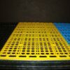 Yellow perforated plastic covers